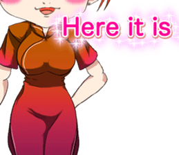 China dress celibate boy at the English sticker #15753781