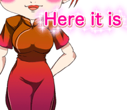 China dress celibate boy at the English sticker #15753781