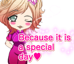 China dress celibate boy at the English sticker #15753783