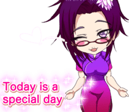 China dress celibate boy at the English sticker #15753784