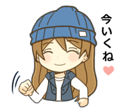 Knit hat girls sticker2 sticker #15754076