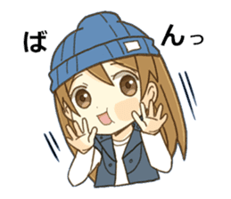 Knit hat girls sticker2 sticker #15754084