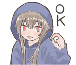 A girl plays game sticker #15755363