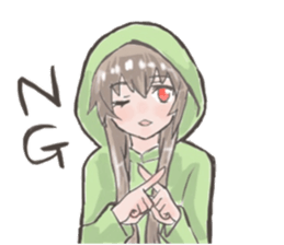 A girl plays game sticker #15755364