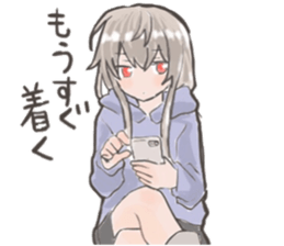 A girl plays game sticker #15755387