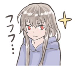 A girl plays game sticker #15755393