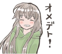 A girl plays game sticker #15755394