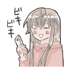 A girl plays game sticker #15755395