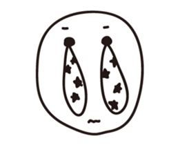 Crying face sticker #15755414