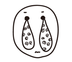 Crying face sticker #15755417