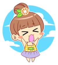 Summer Time of Little Lovely Happy Girl sticker #15755898