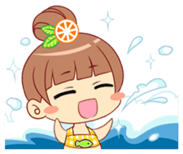 Summer Time of Little Lovely Happy Girl sticker #15755901