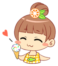 Summer Time of Little Lovely Happy Girl sticker #15755902