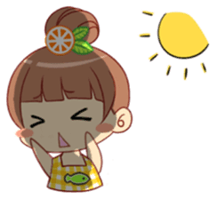 Summer Time of Little Lovely Happy Girl sticker #15755905