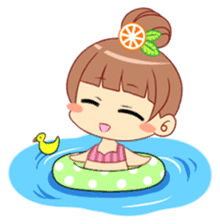 Summer Time of Little Lovely Happy Girl sticker #15755914