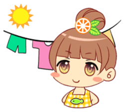 Summer Time of Little Lovely Happy Girl sticker #15755922