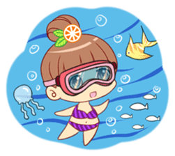 Summer Time of Little Lovely Happy Girl sticker #15755927
