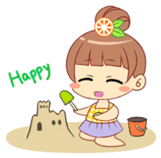 Summer Time of Little Lovely Happy Girl sticker #15755930