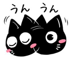 yellow cat & black cat kiro&kuro sticker #15755989