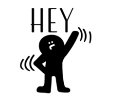 "HEY!" BLK man sticker #15757531