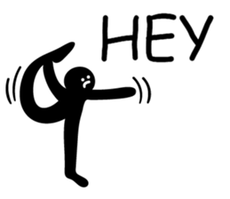 "HEY!" BLK man sticker #15757533