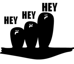 "HEY!" BLK man sticker #15757536
