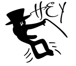 "HEY!" BLK man sticker #15757544