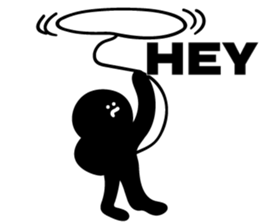 "HEY!" BLK man sticker #15757545