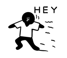 "HEY!" BLK man sticker #15757547