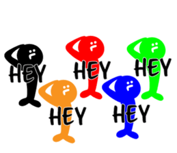 "HEY!" BLK man sticker #15757550