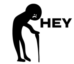 "HEY!" BLK man sticker #15757551