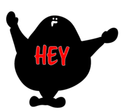 "HEY!" BLK man sticker #15757559