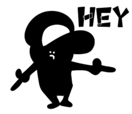 "HEY!" BLK man sticker #15757564