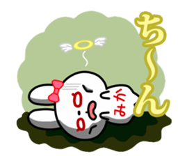 The white rabbit with ribbon for "Mika" sticker #15757745
