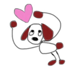Frank dog heart stamp sticker #15758118