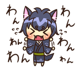 Cheerful dog boy sticker #15758275