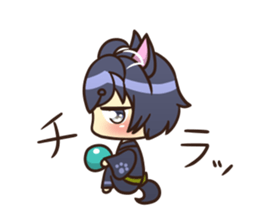 Cheerful dog boy sticker #15758295