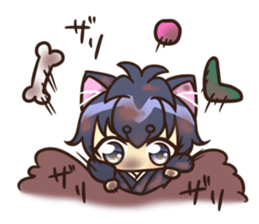 Cheerful dog boy sticker #15758304