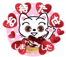 Lovely kittens with strawberry sticker #15759722