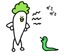 Bird and vegetables sticker #15760419