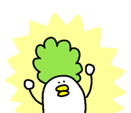 Bird and vegetables sticker #15760421