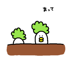 Bird and vegetables sticker #15760422