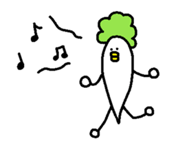 Bird and vegetables sticker #15760423