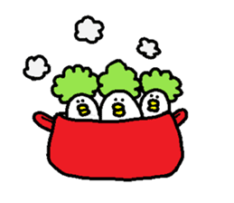 Bird and vegetables sticker #15760427