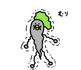 Bird and vegetables sticker #15760428