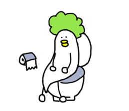 Bird and vegetables sticker #15760439