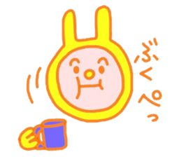 Probably yellow rabbit sticker #15761291