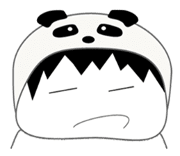 Baby boy in panda [English Version] sticker #15761548