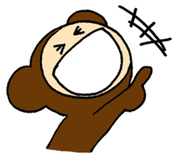 Chansuke,a girl in a bear costume. Basic sticker #15761644