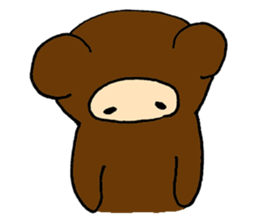 Chansuke,a girl in a bear costume. Basic sticker #15761645